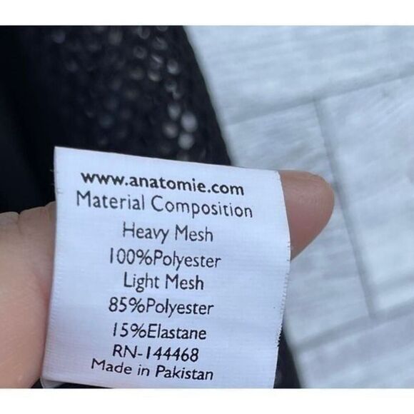 ANATOMIE  black mesh motto jacket size large - Picture 8 of 8